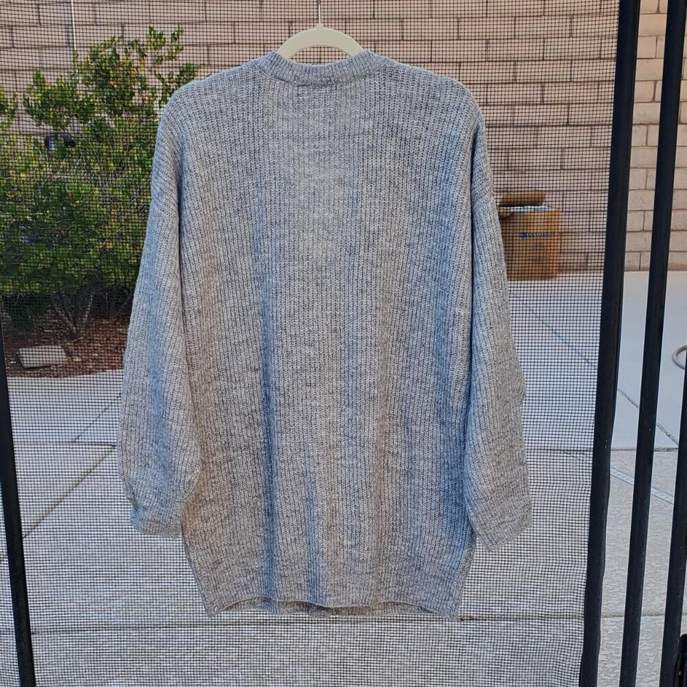 Monki Wool Blend Longline Cardigan in Grey size M - Picture 6 of 6